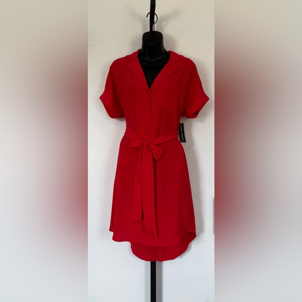 Red Button-Up Dress